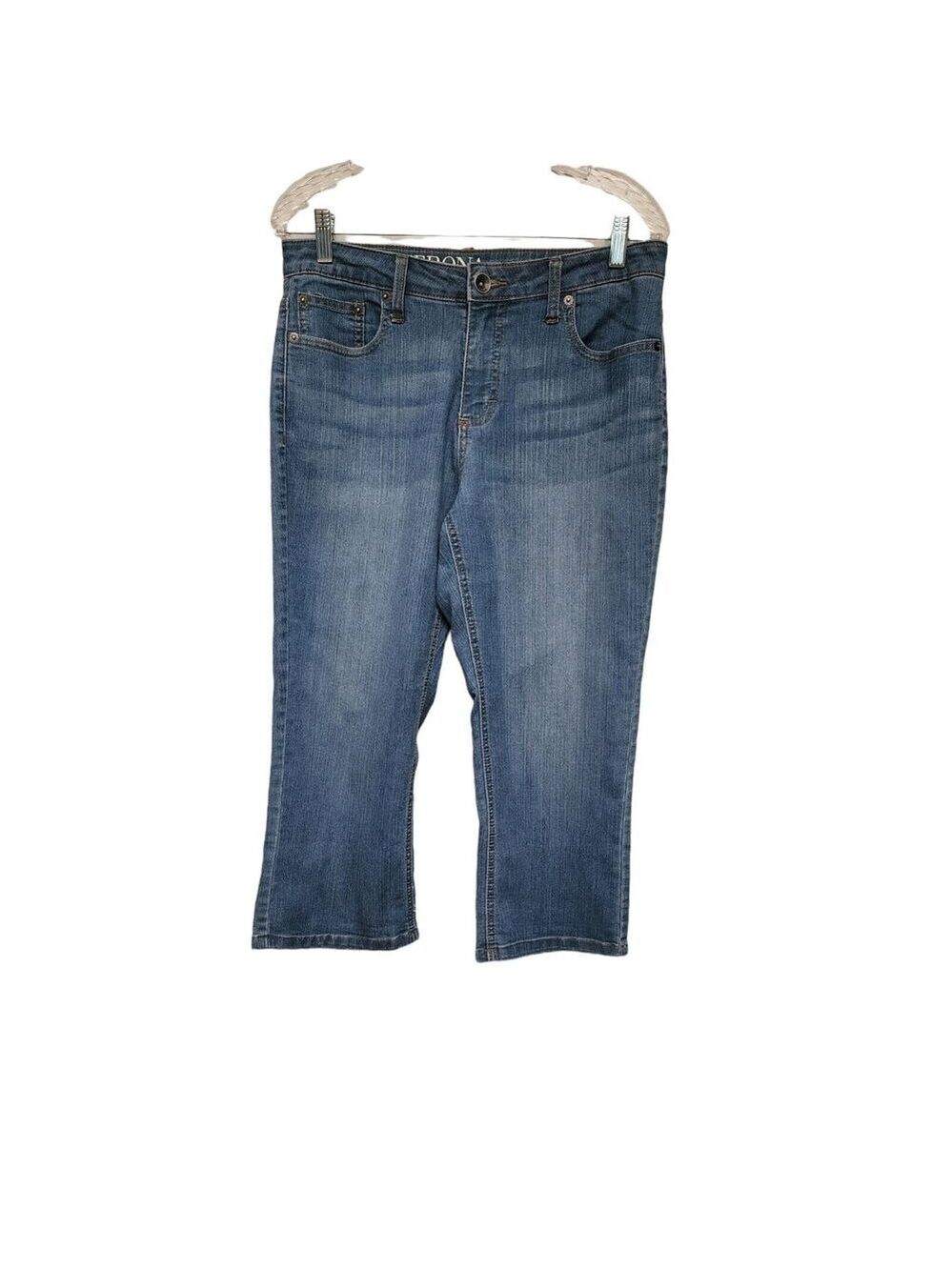 Merona Jeans Women 8R Blue Crop Stretch Cute Ladies Denim Pants Size 8R